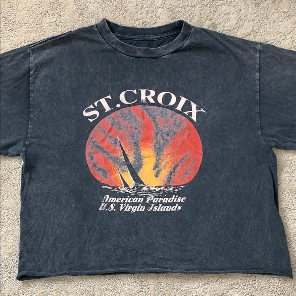 John Galt/Brandy Melville St. Croix Cropped Tee